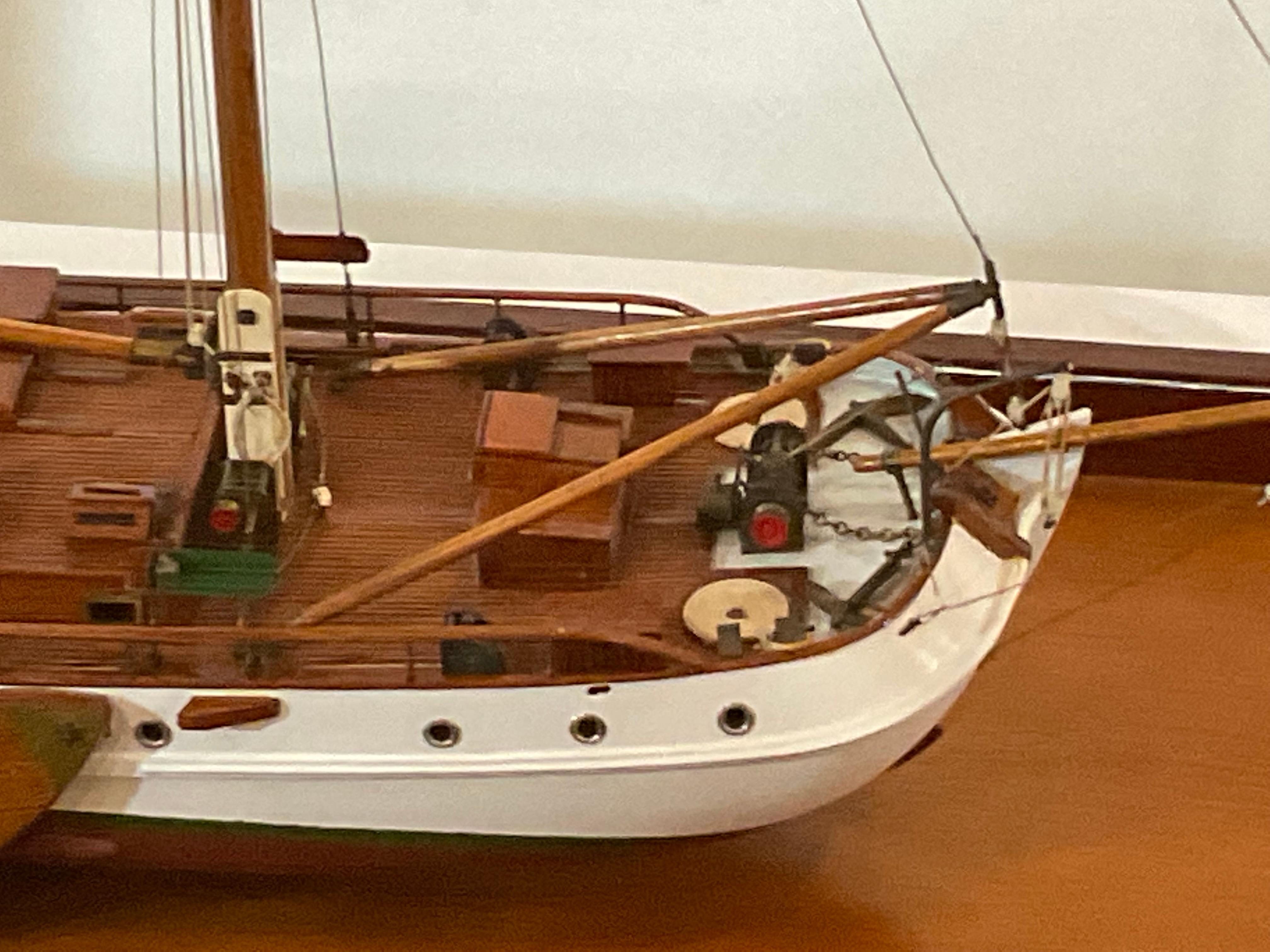 Wood Scale Model of a Dutch Lee Boarder For Sale