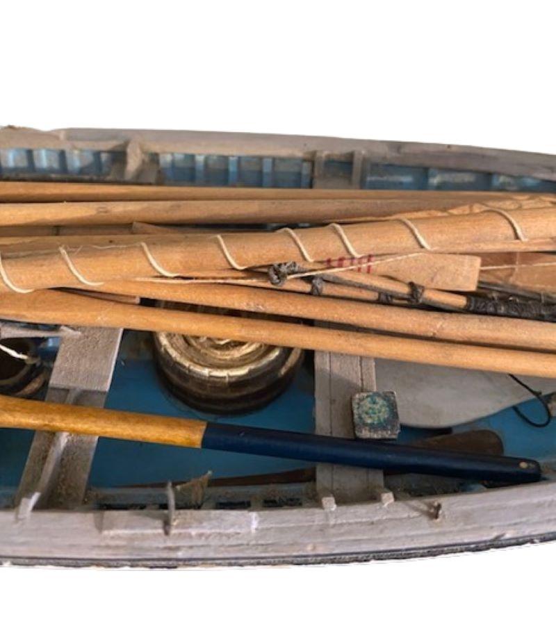 Hand-Crafted Scale Model of a Fully Fitted Whale Boat, circa 1950s For Sale