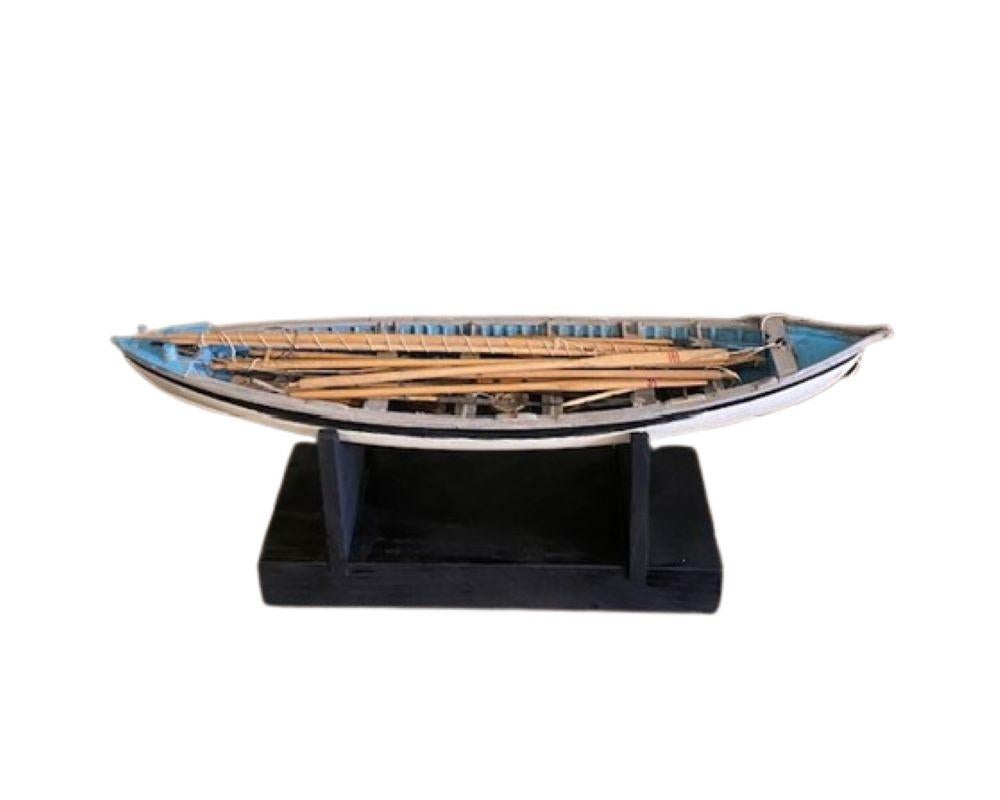 Mid-20th Century Scale Model of a Fully Fitted Whale Boat, circa 1950s For Sale