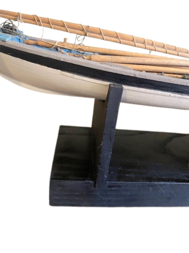 Wood Scale Model of a Fully Fitted Whale Boat, circa 1950s For Sale