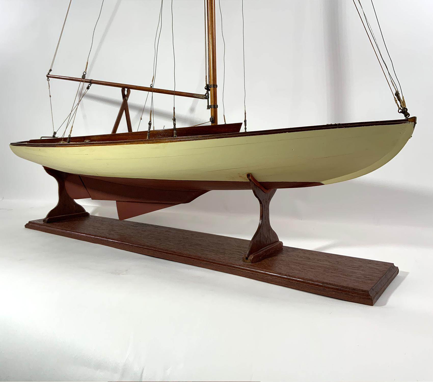 Wood Scale Model of a Herreshoff Yacht For Sale