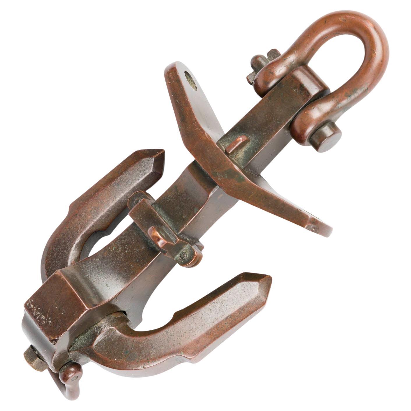 Scale model of a Martin’s patent type self canting ship’s anchor