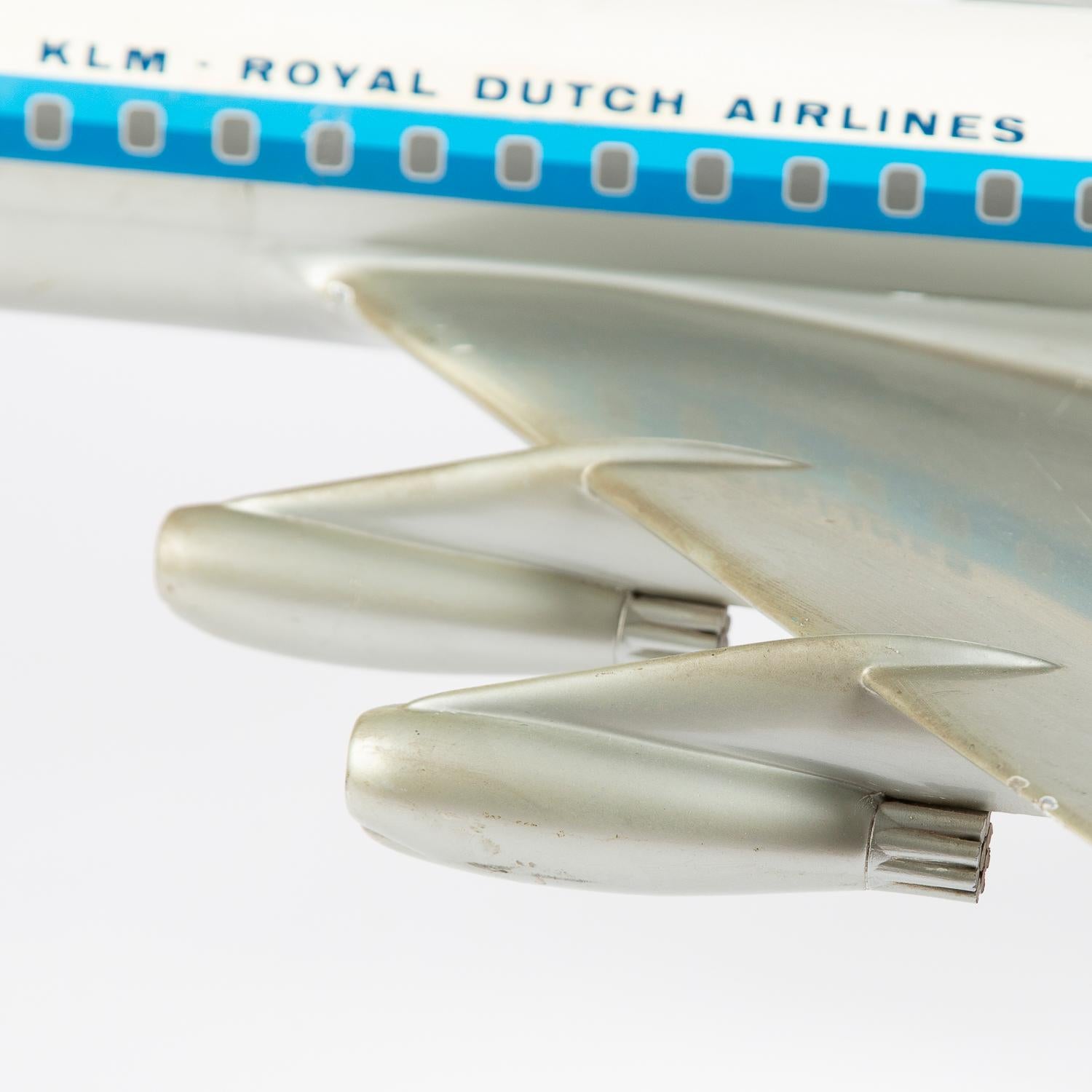Aluminum Scale Model of the KLM DC-8 Know as the The Flying Dutchman For Sale