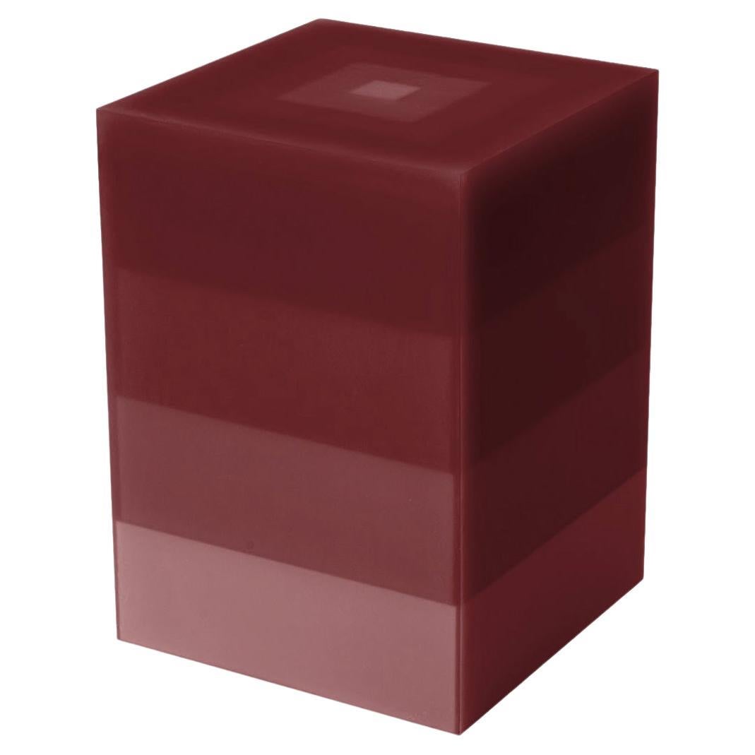 Scale Pyramid Resin Side Table/Stool Burgundy by Facture, REP by Tuleste Factory