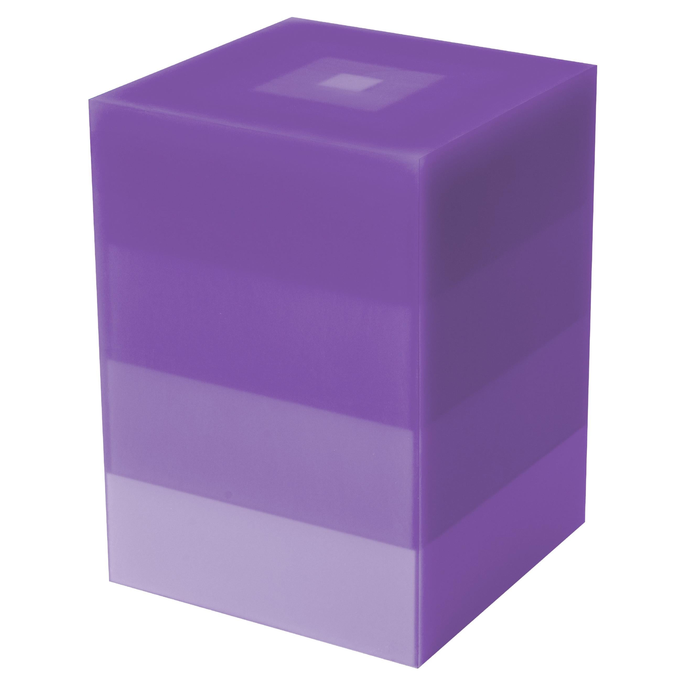 Scale Pyramid Resin Side Table/Stool In Purple by Facture, REP by TulesteFactory For Sale