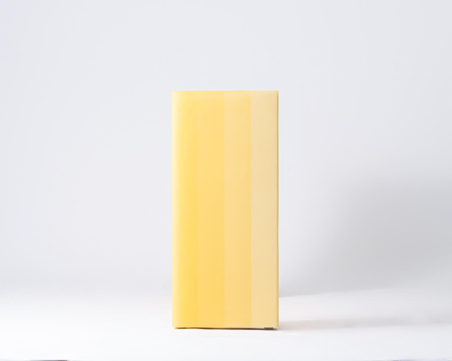 American Geometric Scale Epoxy Resin Console / Console Table in Yellow by Facture For Sale