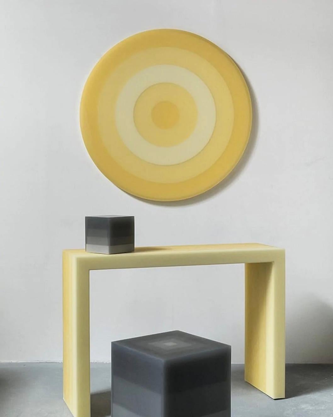 Scale Rings Resin Wall Decor Yellow by Facture, Represented by Tuleste Factory In New Condition For Sale In New York, NY