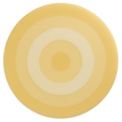 Decorazione da parete contemporanea in resina epossidica a scala di anelli in giallo di Facture