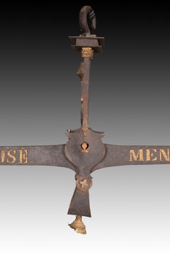 Scale with weights. Iron. Widow of José Menaya, Valencia (Spain), 19th c.