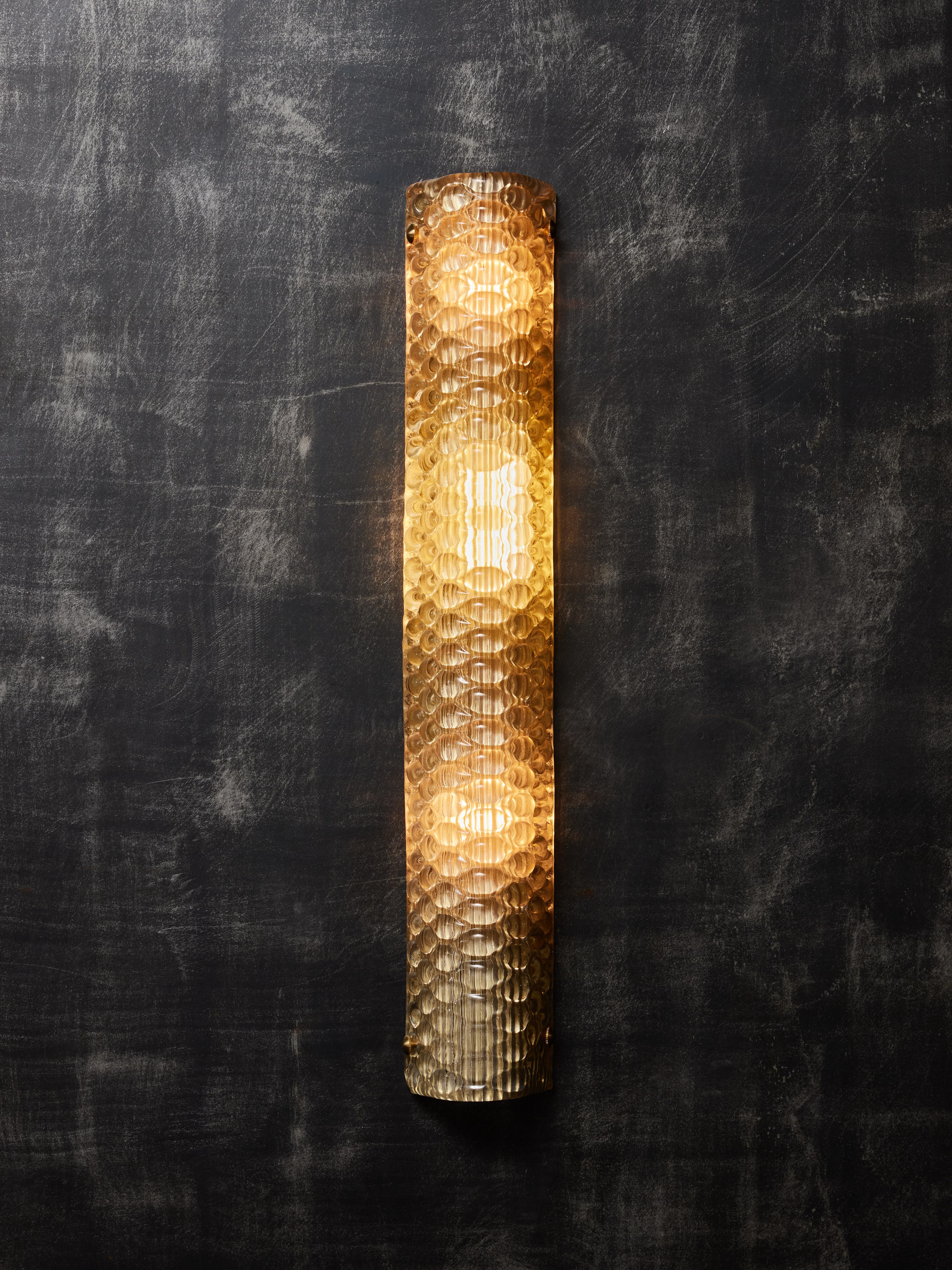 Italian Scaled Murano Glass Wall Sconces For Sale