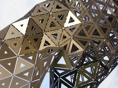 Scales, brass table lamp with engravings