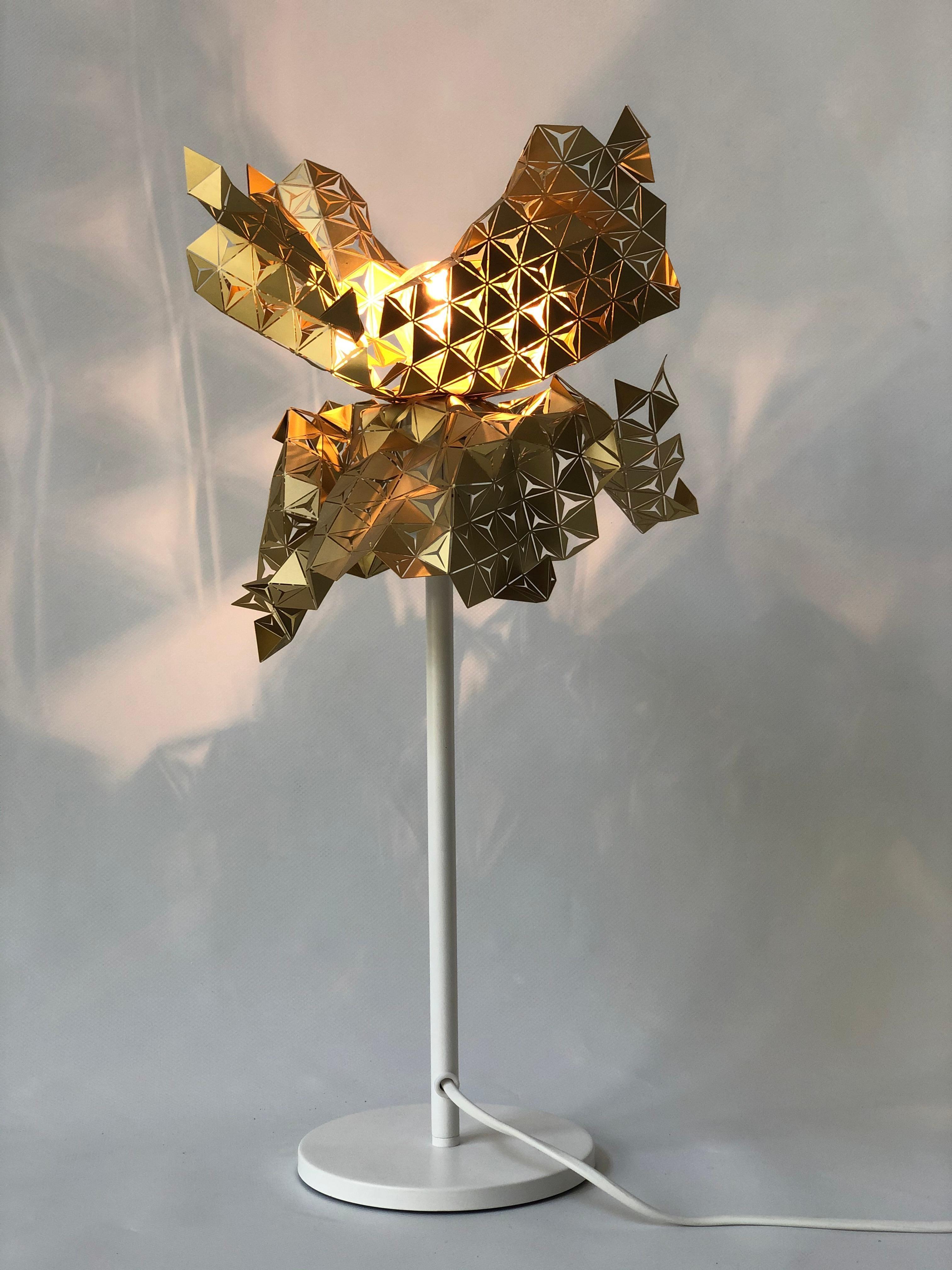Italian Scales small brass table lamp For Sale