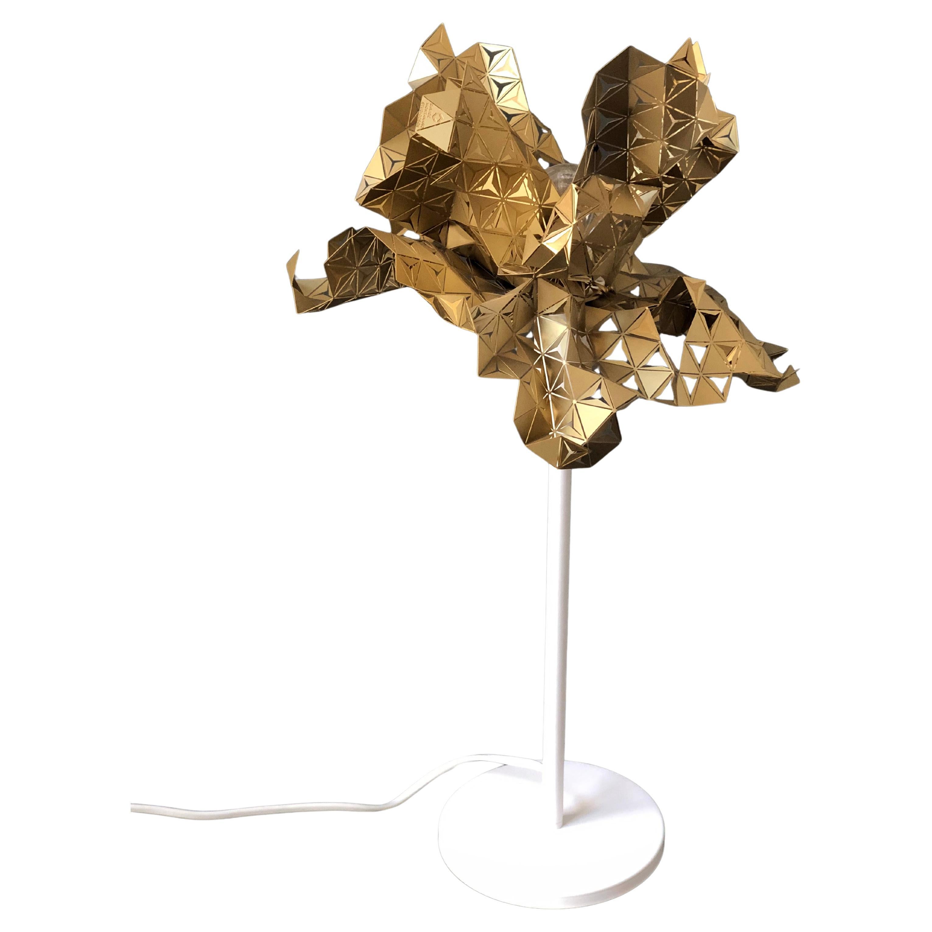 Scales small brass table lamp