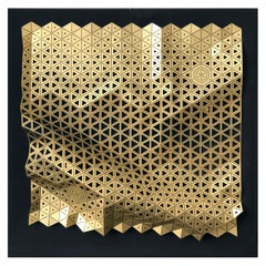 Scales, decorative brass panel