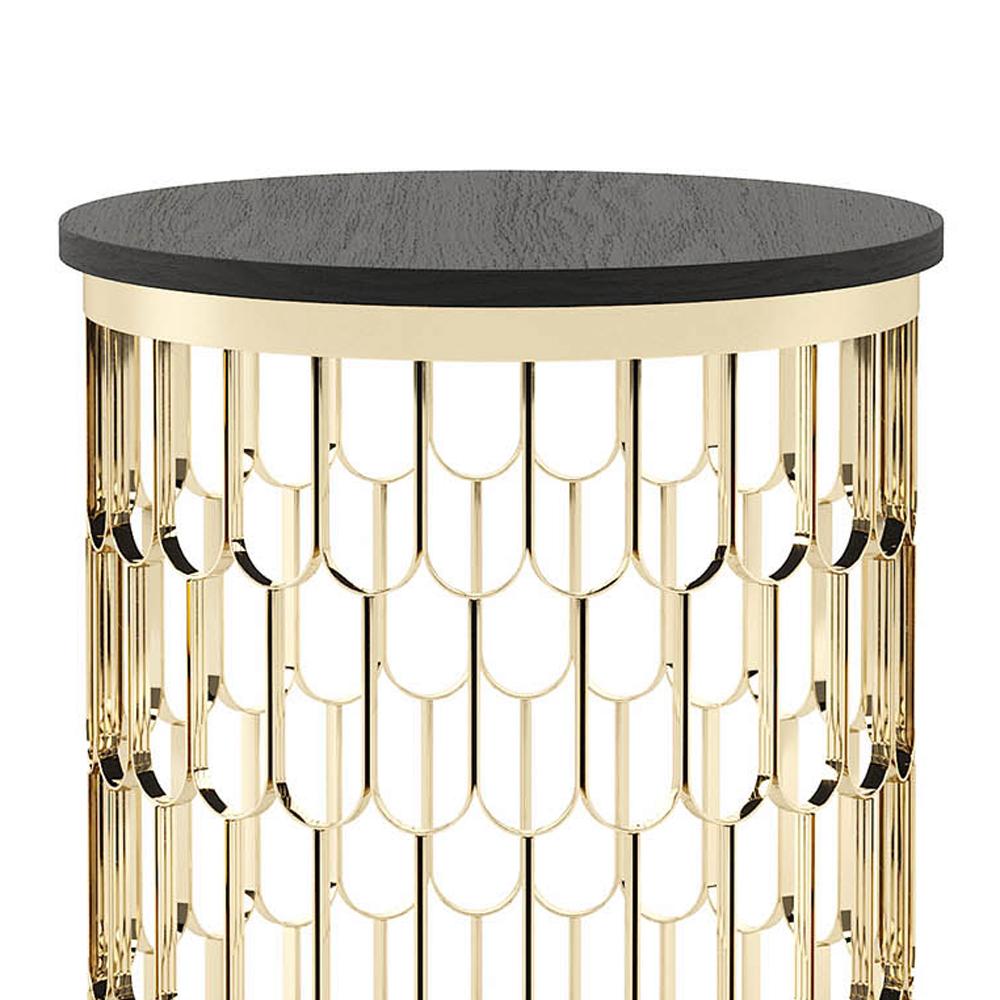 Portuguese Scales Side Table in Gold Finish For Sale