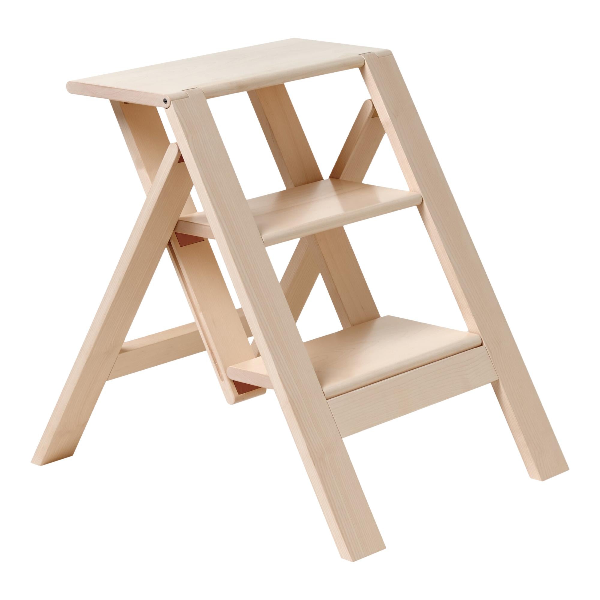 For Sale: Beige (Maplewood) Scaletta Pieghevole Wooden Collapsable Ladder Table by Bottega Ghianda
