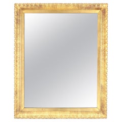 Scallop Edge 40x50 Carved & Gold Gilt Rectangle Frame c1940s Wall Mirror MInt!