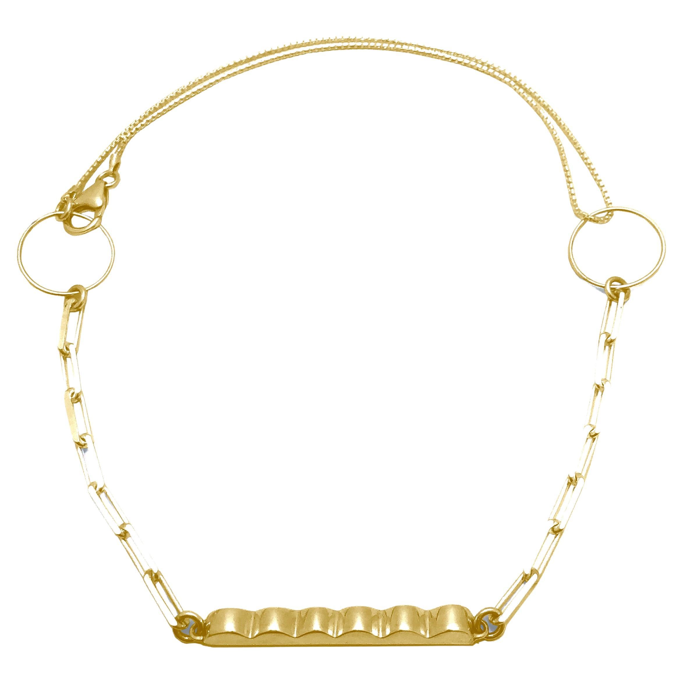 Scallop Extendable Necklace, 18",  [gold vermeil] For Sale