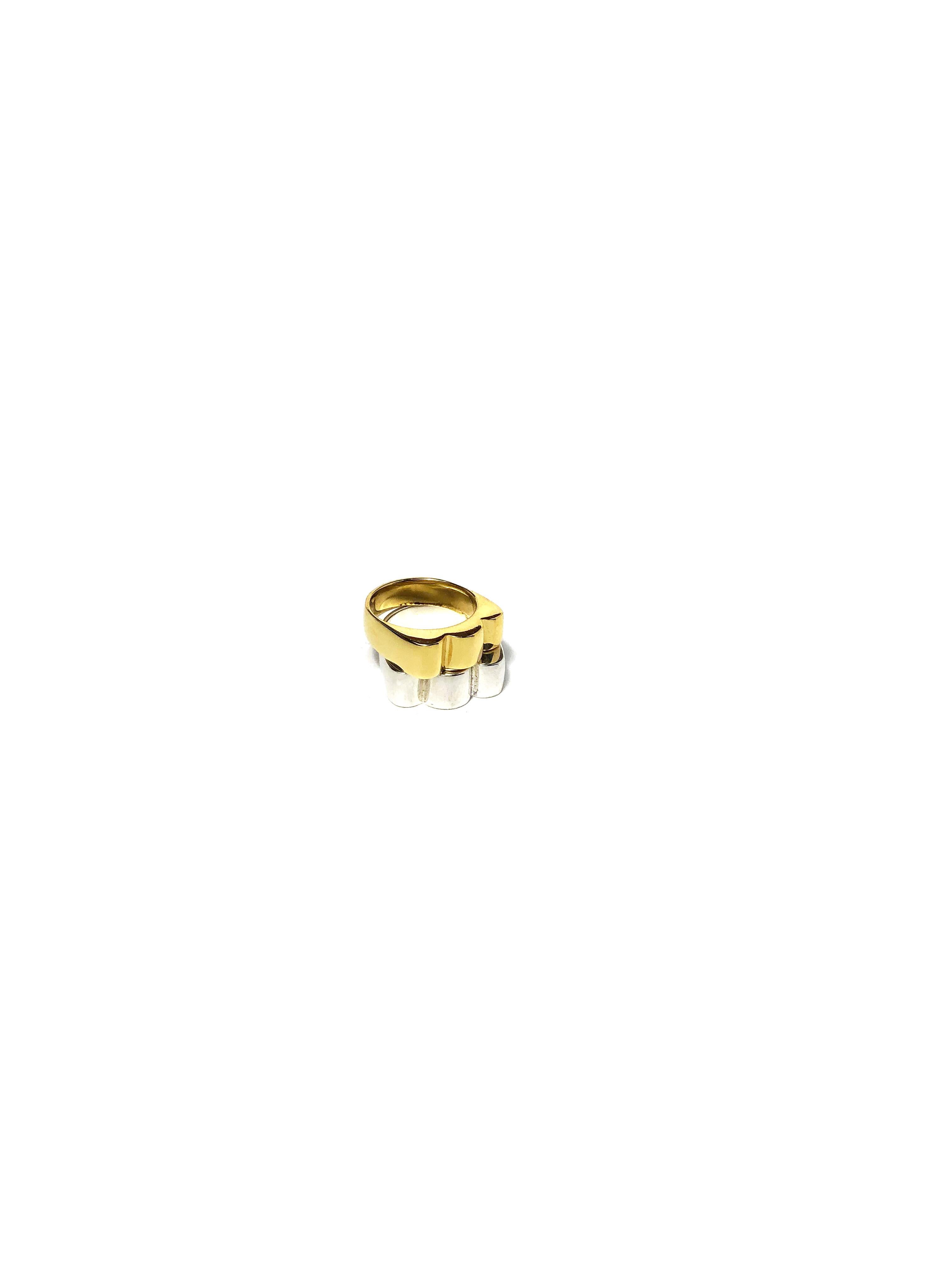 For Sale:  'Scallop' Gold Vermeil Stackable Ring by Emerging Designer Brenna Colvin 5