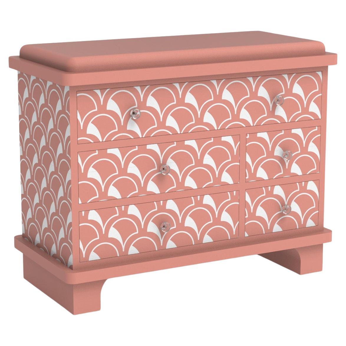 Scallop Inspired Pink Chest of Drawers by Artisanal