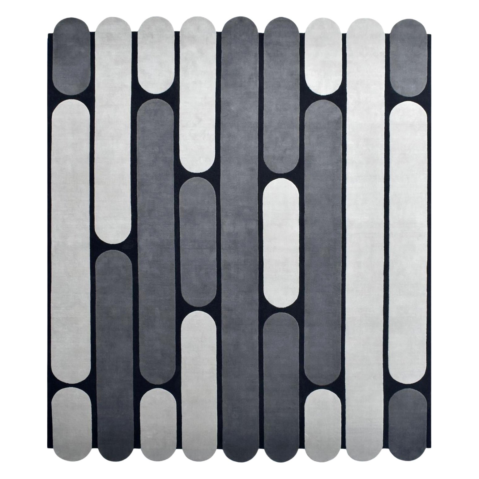 Grand tapis festonné d'Art & Loom en vente
