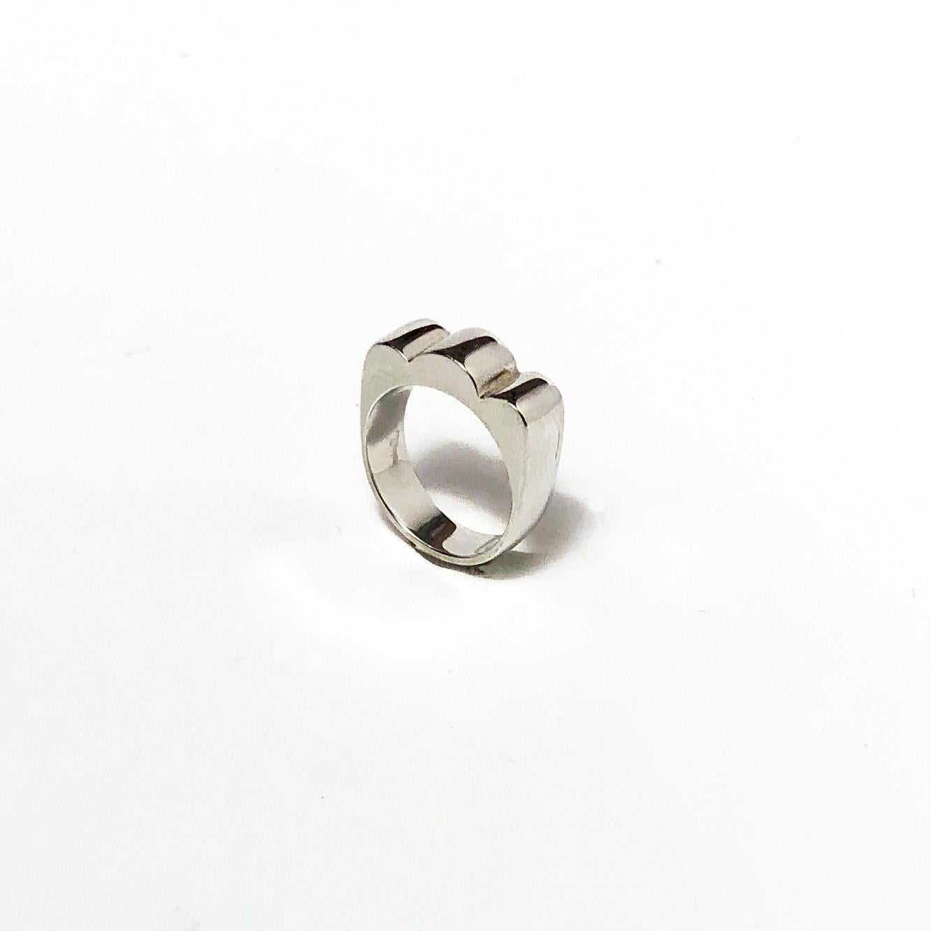 For Sale:  Scallop Ring Set in Mixed Metals, Brenna Colvin, Building Blocks Collection 6