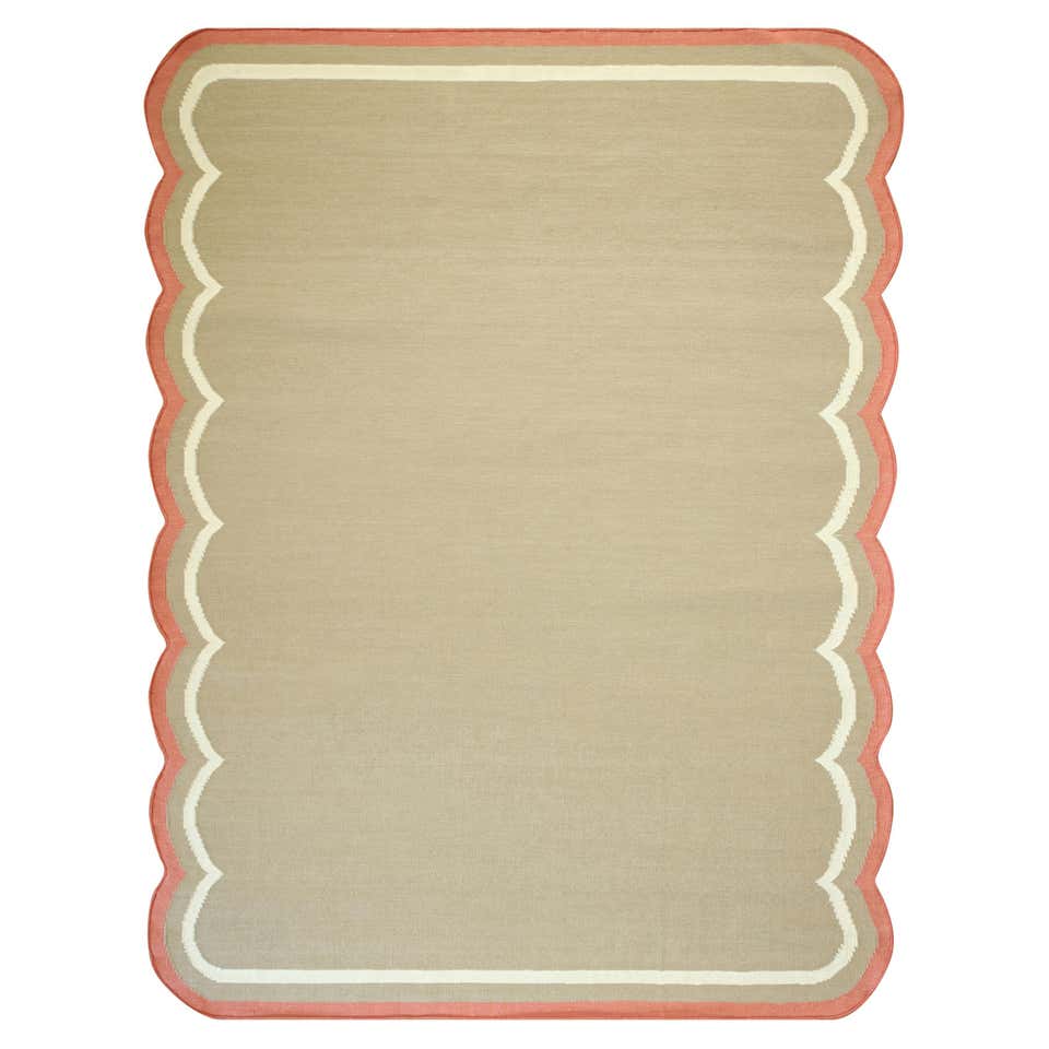 Flatwoven Scallop Rug in Coral: Salvesen Graham x Jennifer Manners For ...