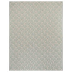 'Scallop Shell' Contemporary, Traditional Fabric in Plaster/Green