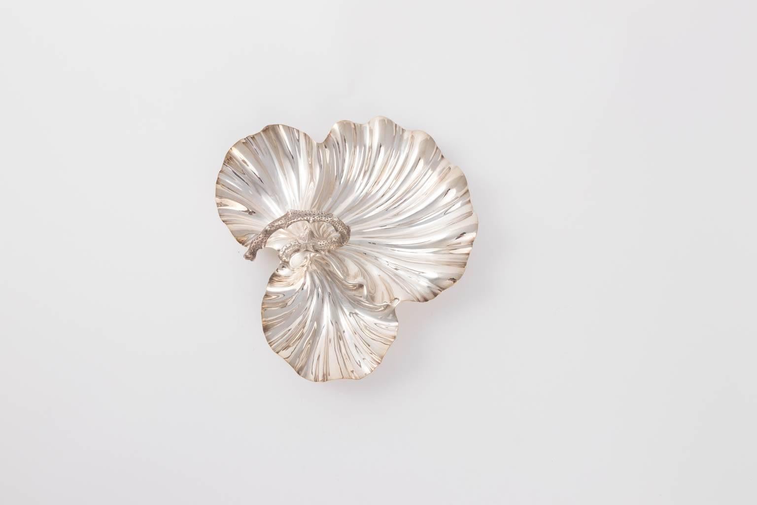 20th Century Scallop Shell Silver Plated Serving Dish