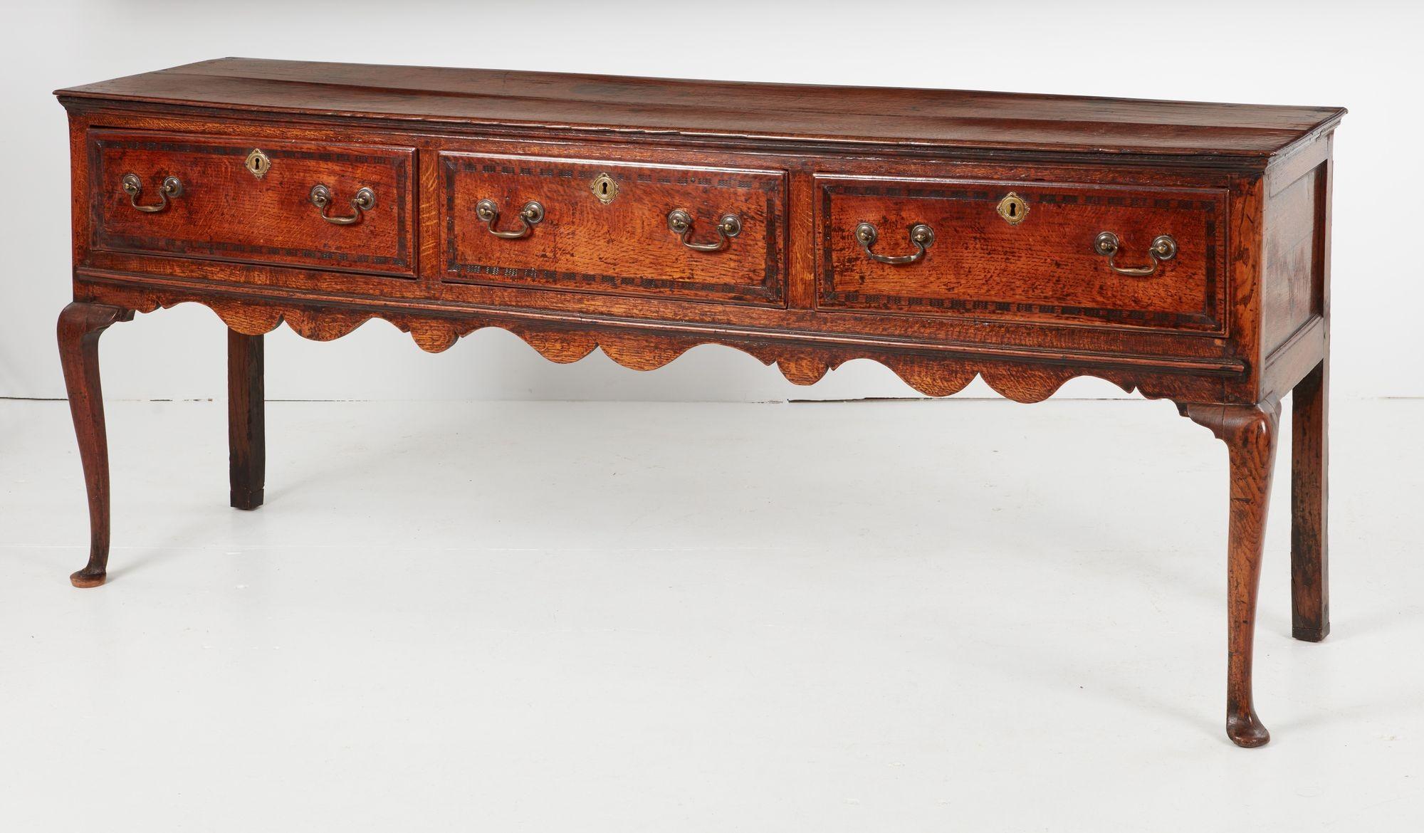 Georgian Scalloped 18th c. Welsh Sideboard For Sale