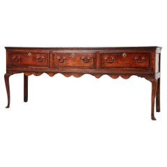 Antique Scalloped 18th c. Welsh Sideboard
