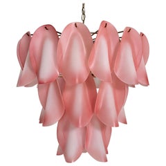 Scalloped  and Layered Petal Chandelier circa 1970s