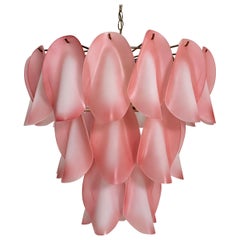 Scalloped and Layered Petal Chandelier circa 1970s