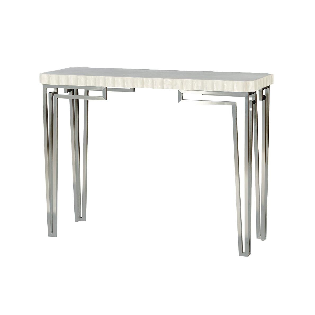 Scalloped Art Deco Console Table
