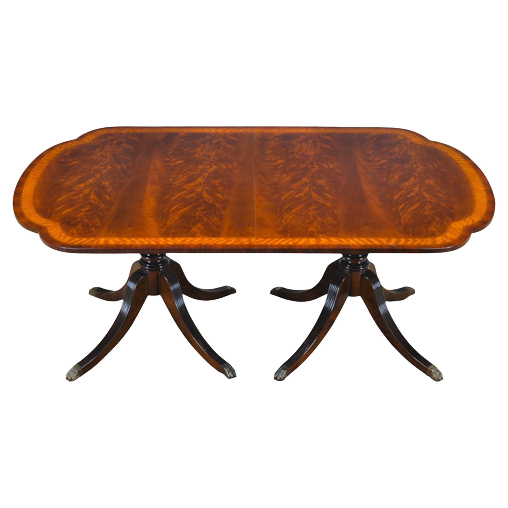 Scalloped Corner Mahogany Dining Table  For Sale