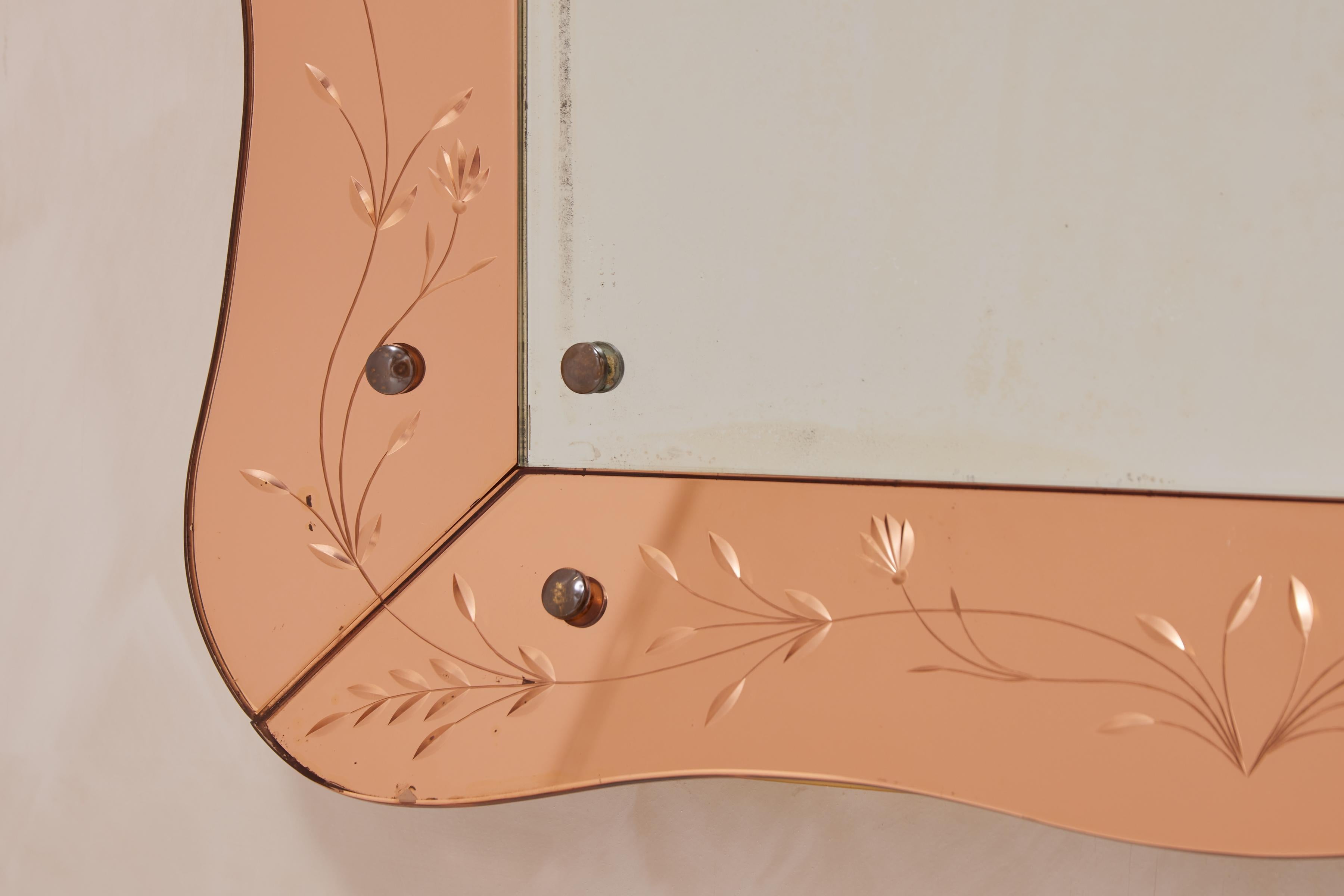 Scalloped Cristal Art Mirror 7