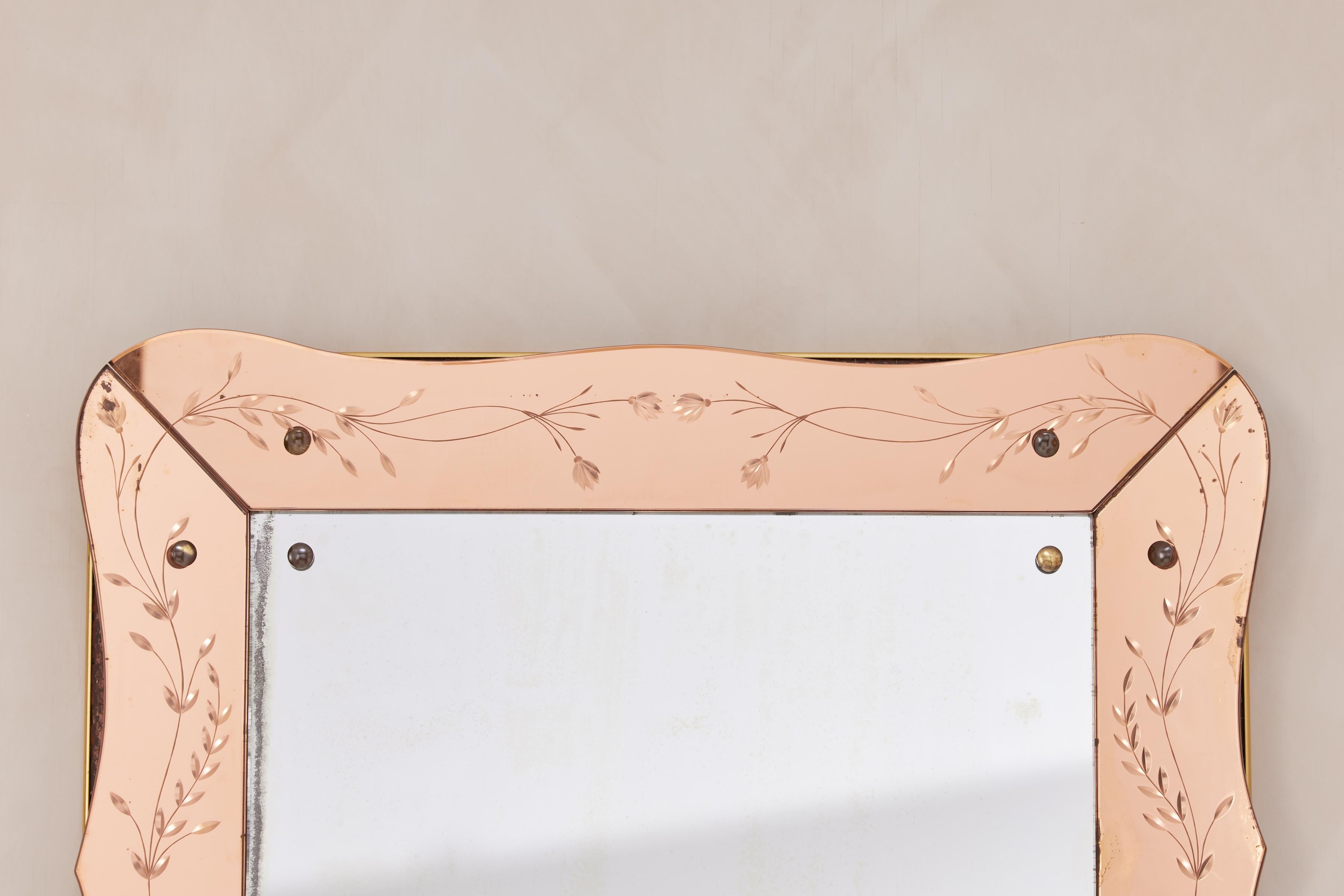 Scalloped Cristal Art Mirror 3