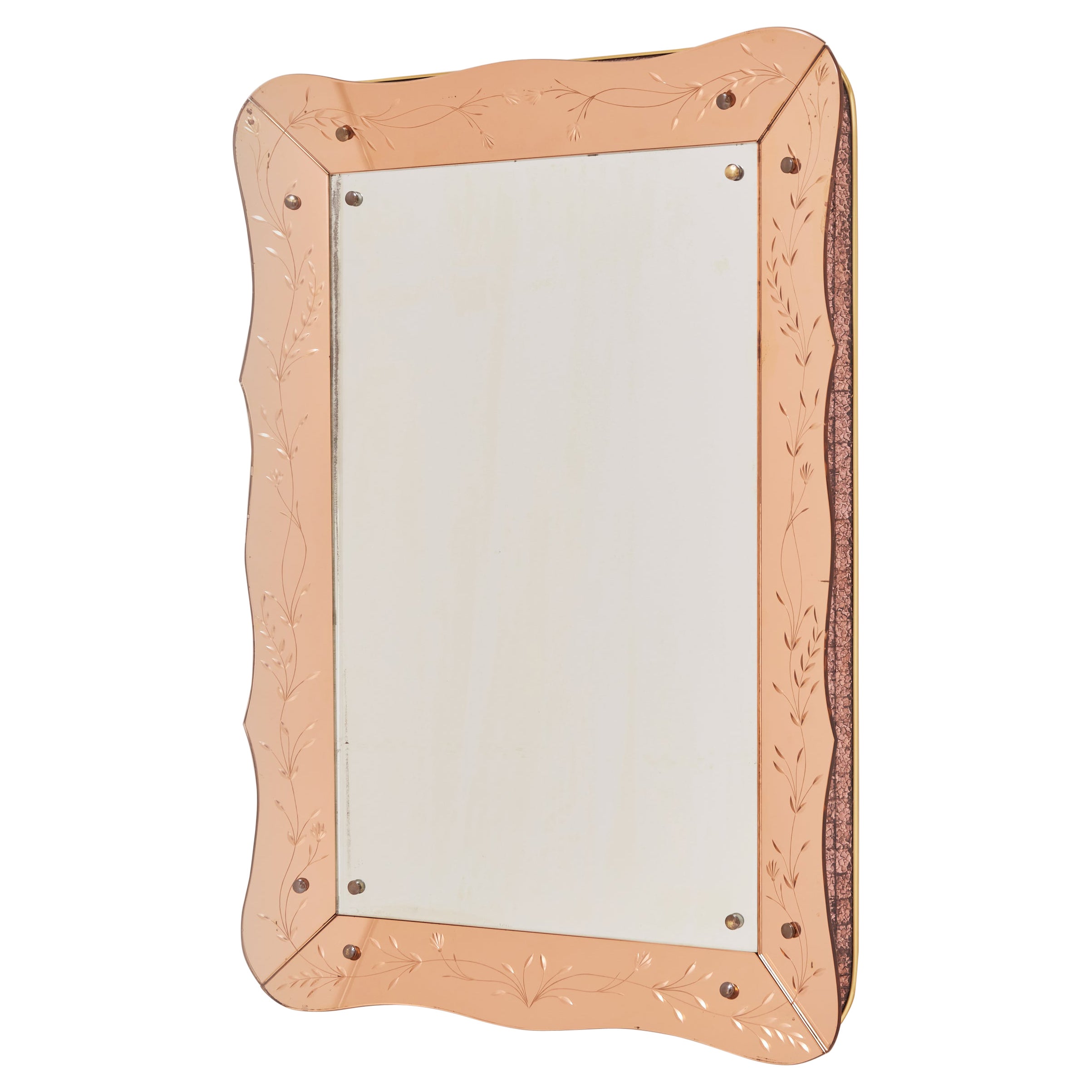 Scalloped Cristal Art Mirror