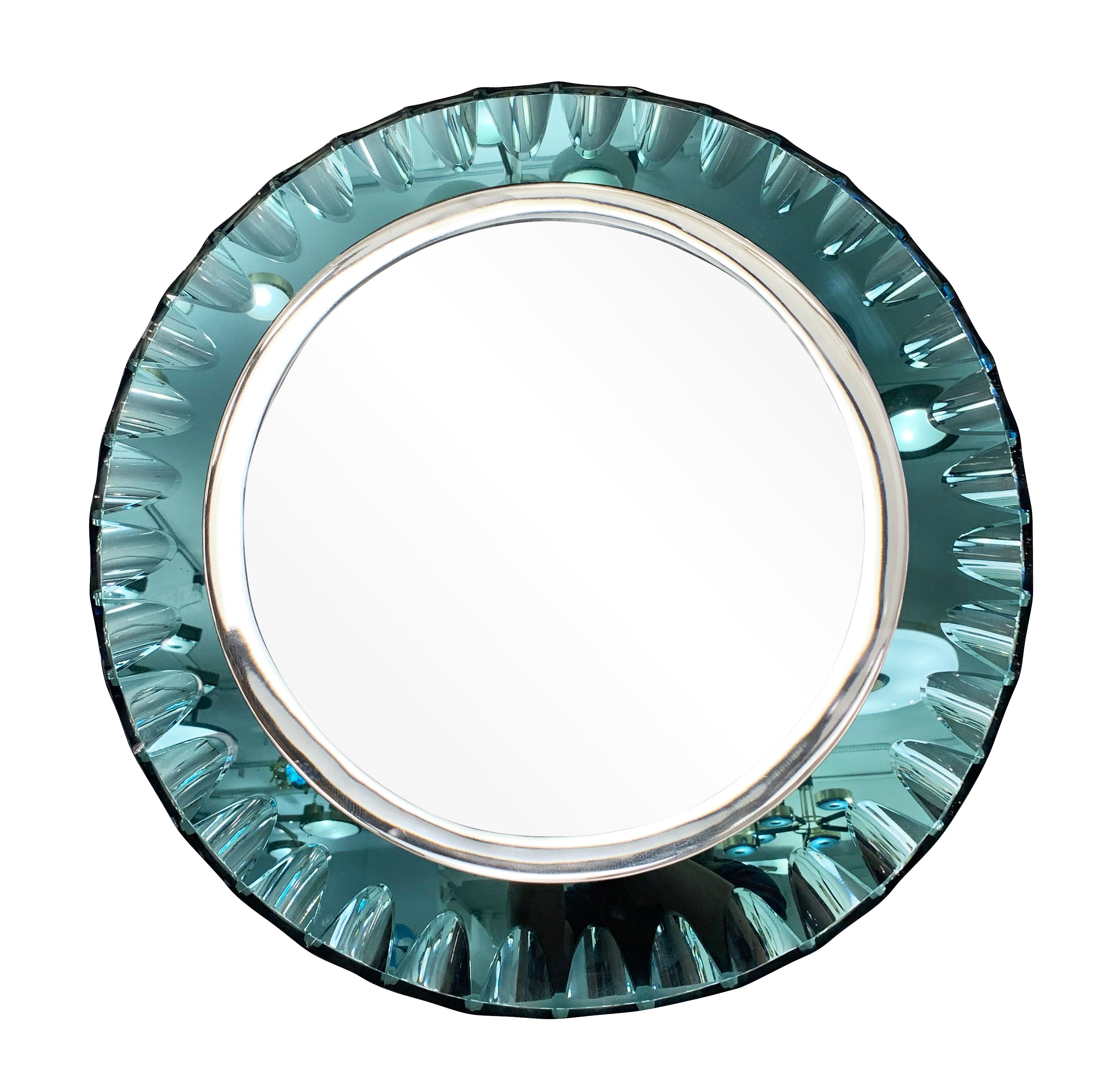 Italian Scalloped Cristal Arte Mirror