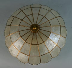 Scalloped Edge Capiz Shell Flush Mount