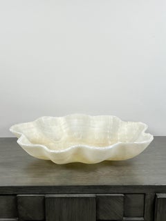 Scalloped Hand-Carved Onyx Bowl