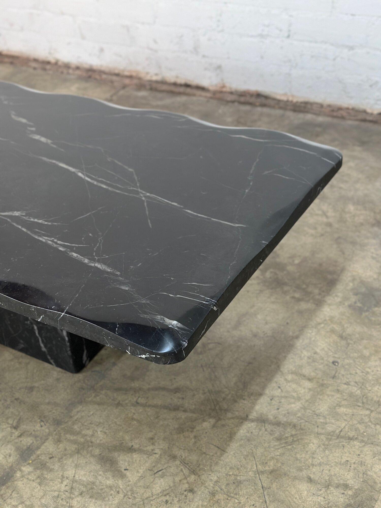 Scalloped Marble coffee table For Sale 6