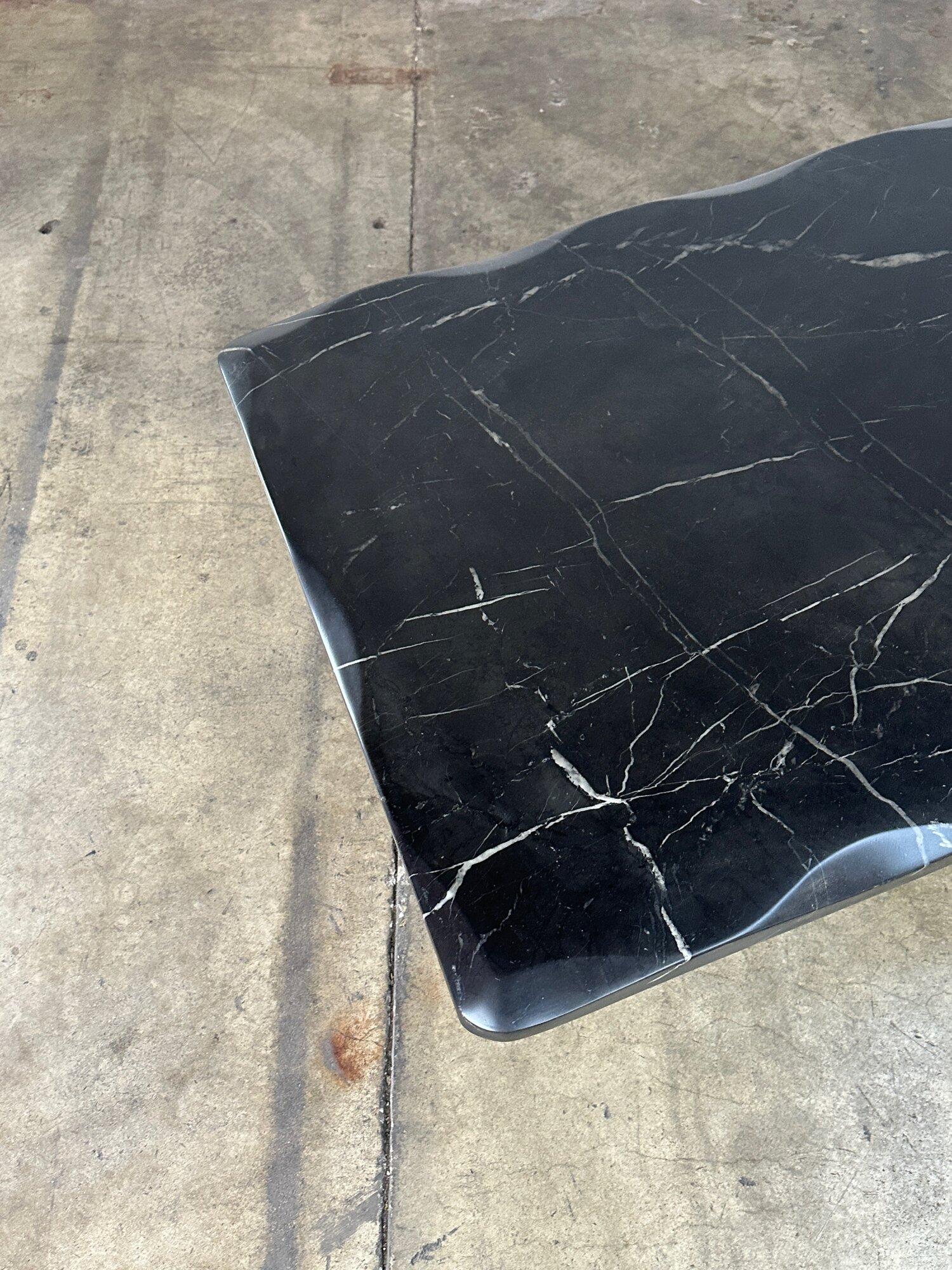 Scalloped Marble coffee table For Sale 7