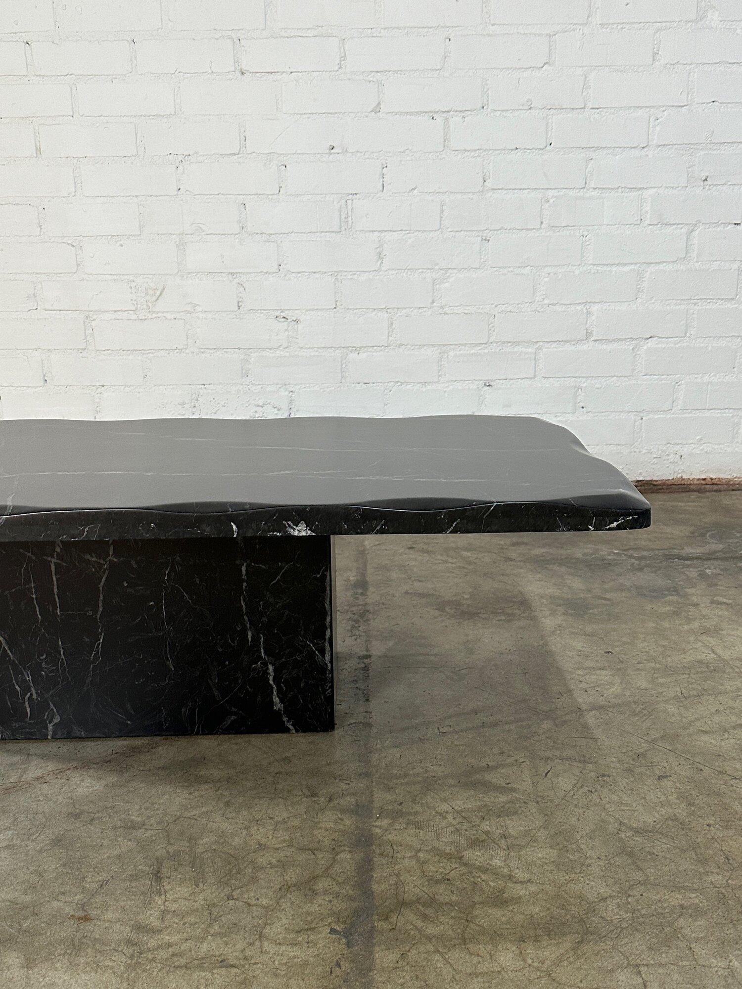 Scalloped Marble coffee table For Sale 1