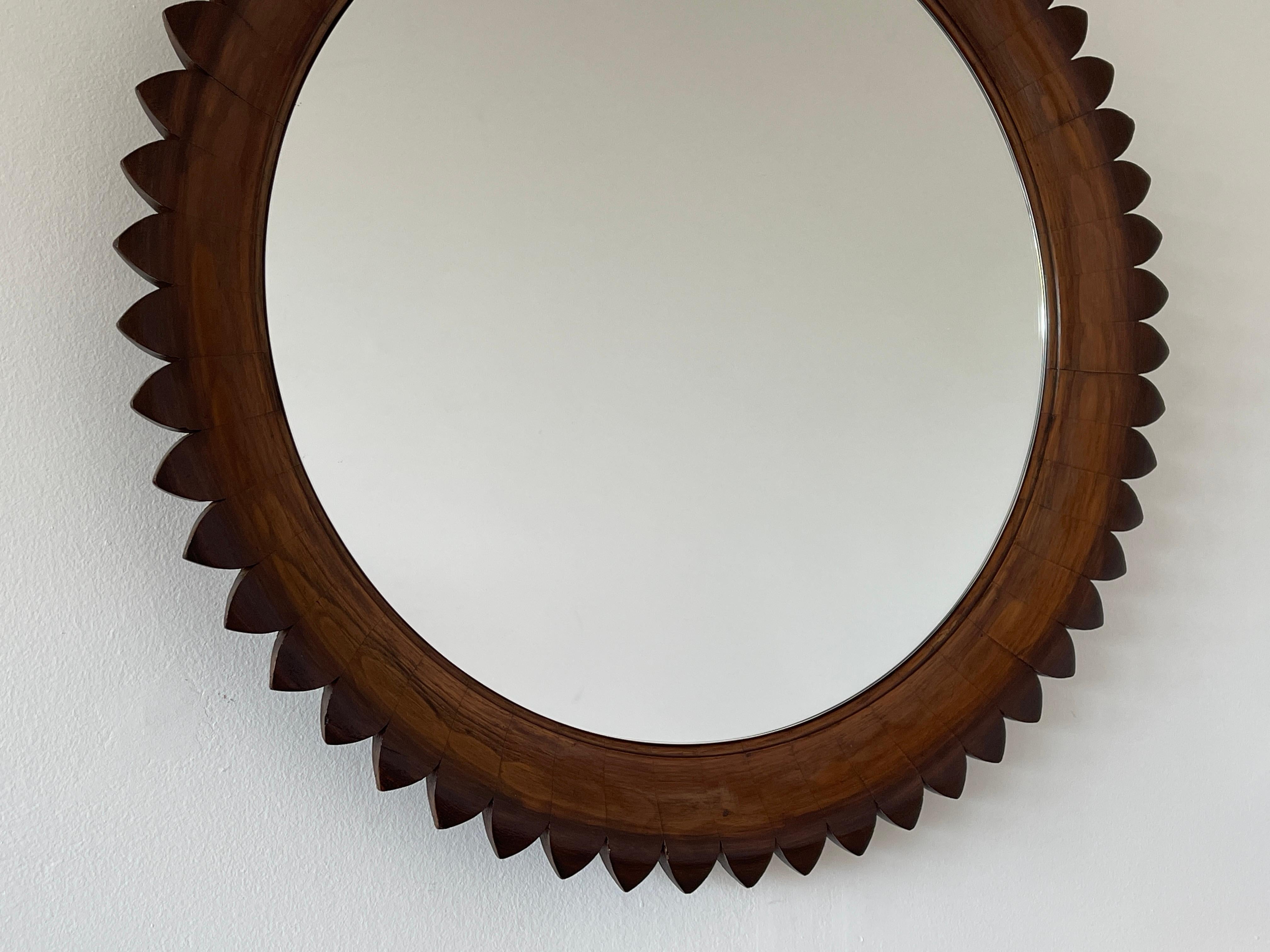 Mid-20th Century  Scalloped Mirror by Fratelli Marelli