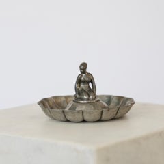 Cuenco festoneado de peltre de Just Andersen, Años 30, Dinamarca