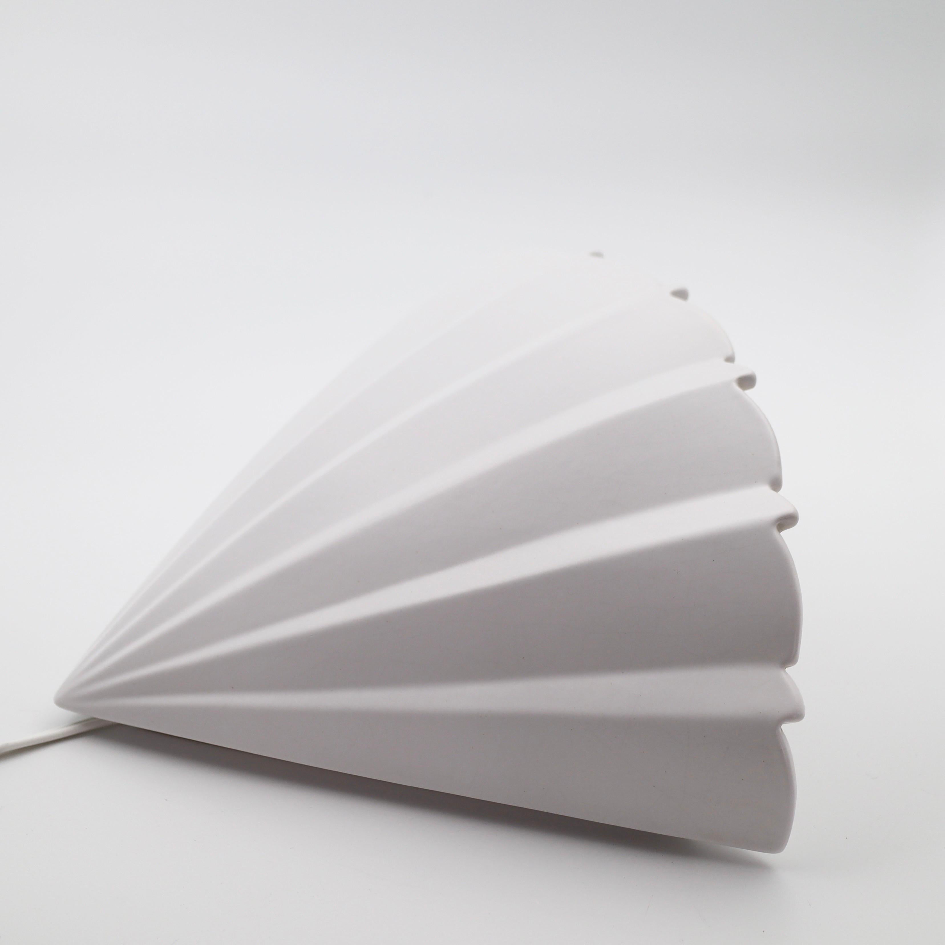 Scalloped Porcelain Sconces by Søholm, Denmark For Sale 3