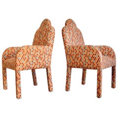 Scalloped Postmodern Armchairs