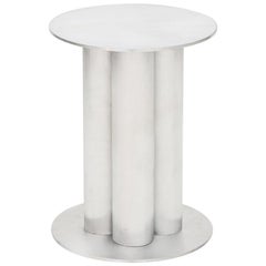 Scalloped Small TOTEM or Pedestal in Polished, Brushed, or Sandblasted Aluminum