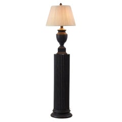 Scalloped tin plinth with lamp - UK, Late 19th Century